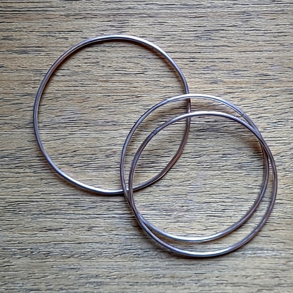 Sterling Silver bangle bracelets - set of 3